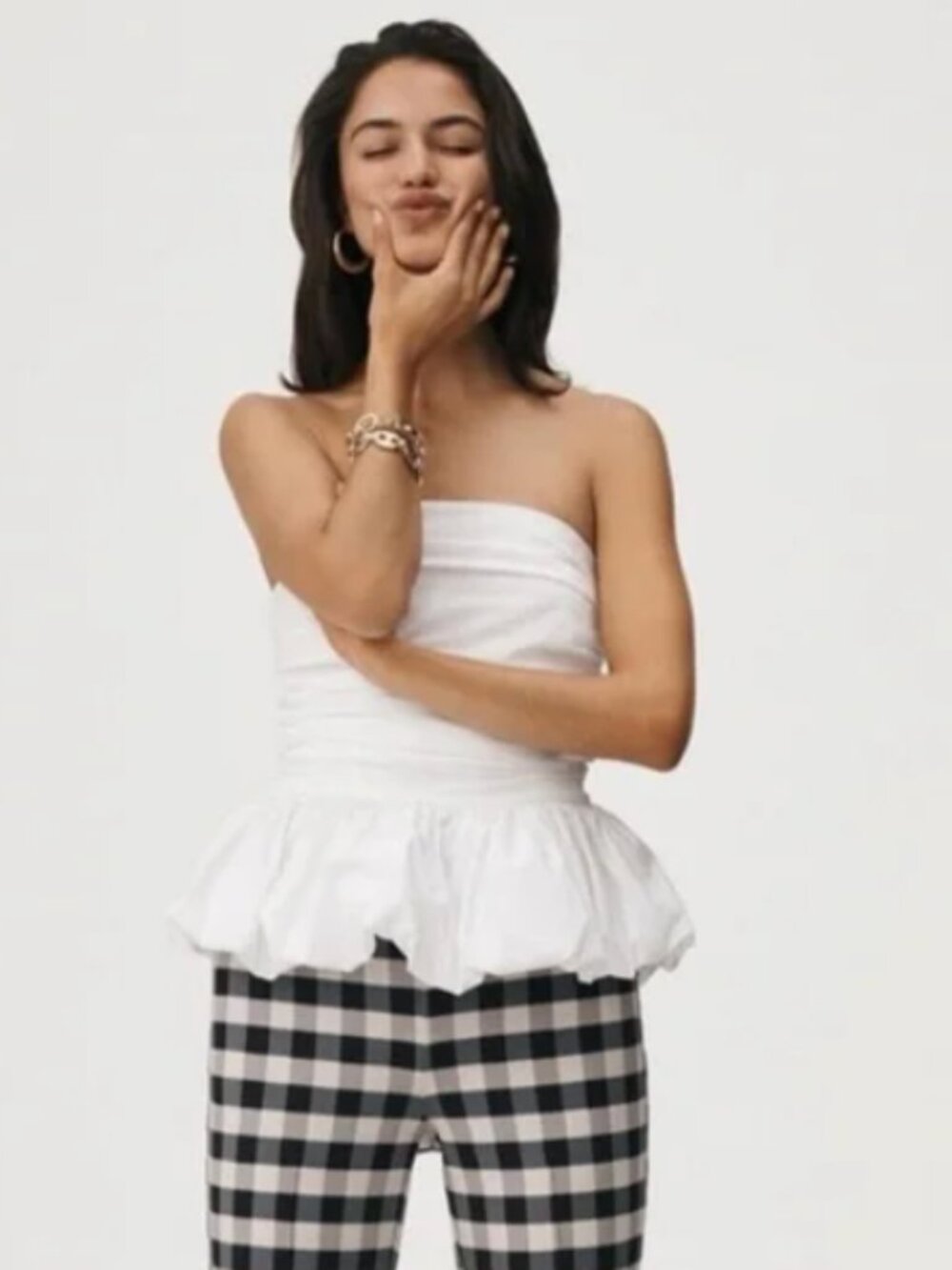 NWT Anthropologie Maeve Strapless Drop-Waist Bubble Top
